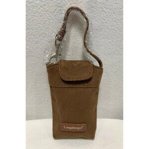 NEW Longaberger Mini Velcro Pouch Purse Or Belt Loop Attachment Brown